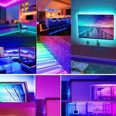 US 1 Pack 5V USB LED Strip Lights TV Back Light 5050 RGB Colour With Remote