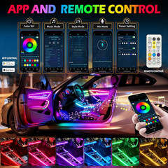 Dreamcolor Acrylic Interior Car LED Strip Lights with App&Remote