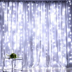 300 LED Curtain Lights String 3m*3m USB Powered Waterproof Twinkle Wall Lights