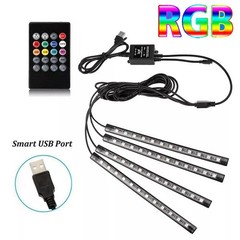 RGB-LED Car Interior Accessories Floor Decorative Atmosphere Strip Lamp Lights