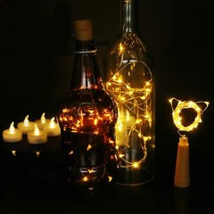 4pcs Wine Bottle Fairy String Lights 20 LED Battery Cork For Party Xmas Wedding