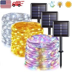 100-400 LED Solar Fairy Lights Xmas Garden Outdoor Party Decoration Christmas