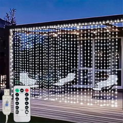3/6M USB LED Curtain 8Modes Remote Control Lights Holiday Wedding Garland for Be