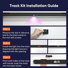 APPECK 50ft Track Kit for Permanent Outdoor Lights Pro C5106 13pc Black Aluminum
