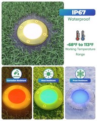 RGB Ground Light Outdoor, 12V Low Voltage Color Changing RGBW MR16 LED Bulb, …