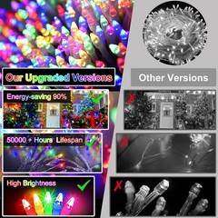 470FT 1500 LED Christmas String Lights Outdoor Waterproof Multicolor