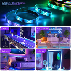Color RGB 5050 LED Strip Bluetooth Tape Decor for Room LED 10m 15m 20m 30m PC TV