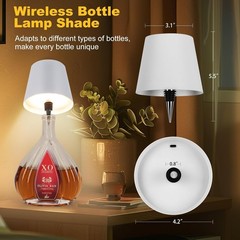 Wireless Bottle Lamp,2025 New 3 Color Rechargeable Wine Bottle Lights Bars