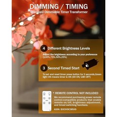 300 LED Energy Saving Lights Weatherproof Smart Timer Dimmable Indoor Outdoor US