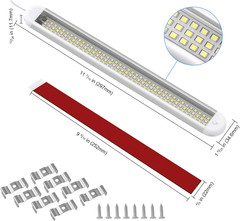 12V LED Interior Light Bar 120Leds 1800LM 8W DC 12 Volt Led Strip Lights 4 Pack