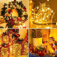 Warm White 7ft 6 Pack Battery Operated Led Fairy Lights 3 Modes Bulk Home