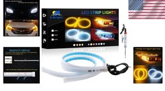 Universal Fit 60cm LED Strip Lights for Cars & Motorcycles – Easy Install
