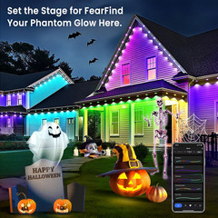 150Ft Smart RGB Outdoor Lights, Waterproof, Alexa & Google Assistant Compatible