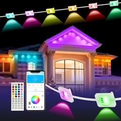 LED Permanent Outdoor Lights 60M, 24V Bluetooth RGB with APP & Remote Control