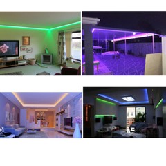 Wall Mount RF Remote 60LEDs/M 40M 30M 20M 10M 24V Waterproof RGB LED Strip Light