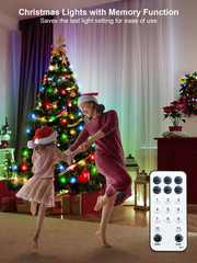 300 LED Color Changing Christmas String Lights, 100FT Warm White Multicolor Outd