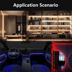 2mm Super Thin COB LED Strip Light Colored Light Strip For Room Car Backlight