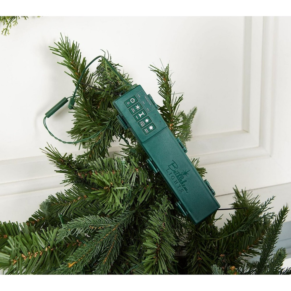 BETHEHLEM LIGHTS LED 6 CASCADING GARLAND -BATTERY OPERATED WITH TIMER – GREEN