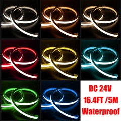 24V 16.4ft IP67 Waterproof Silicone LED Flexible Outdoor Strip Neon Rope Light