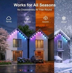 APPECK 50ft Track Kit for Permanent Outdoor Lights Pro C5106, 10 Piece White