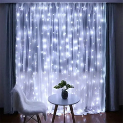 3/6M USB LED Curtain 8Modes Remote Control Lights Holiday Wedding Garland for Be