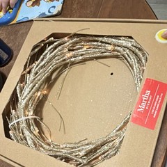 Martha Stewart 9ft Gold LED Garland Warm White Flexible Indoor Wire