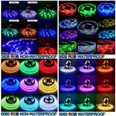 5M 300 LED Strip Light 3528 5050 5630 RGB Flexible Tape Waterproof 12V Power US