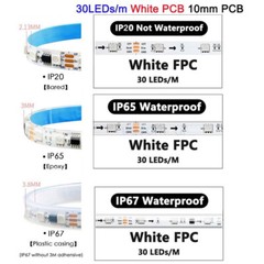 12V WS2811 RGB LED light strip Dream Full color 30led 60LEDs/m Flexible Led Tape
