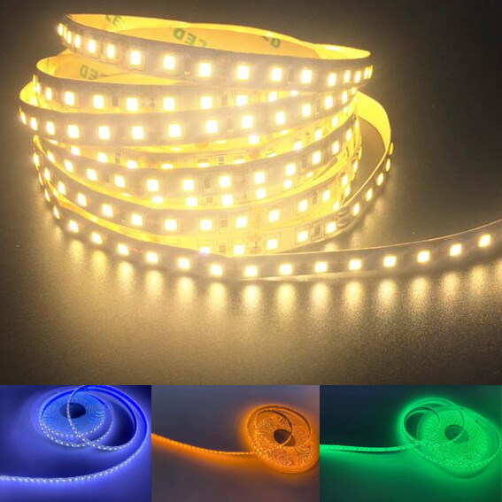 16FT Super Bright 2835 600 LED Strip Light Flexible Waterproof 12V 8mm Tape Lamp