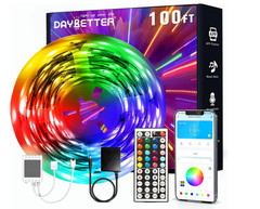 100Ft LED Strip Lights, Smart Light with App Remote Control, RGB LED Lights for
