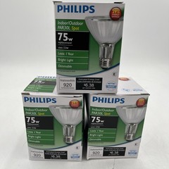 BRAND NEW!! (3) Pack Philips 75w Dimmable Led Bulb Par30L Spot 53W 920