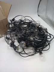 Brightown 100 FT G40 Bulbs, Outdoor String Lights, Hanging – Black (NO REMOTE)