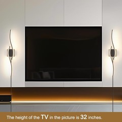 Daunton Plug In Wall Sconces Set Of 2 Modern Plug In Sconce Remote Dimmable Led