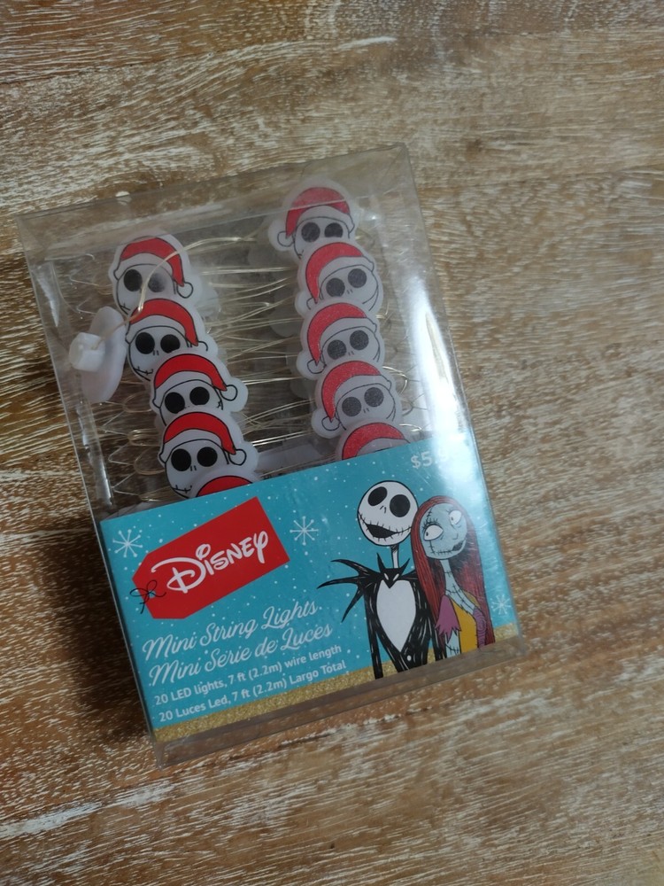 Disney Nightmare Before Christmas Mini String Lights 20 LED Lights 7 Ft Battery