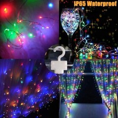 300-LED Curtain Light for Bedroom Wall Plug in Window Hanging Fairy String Light