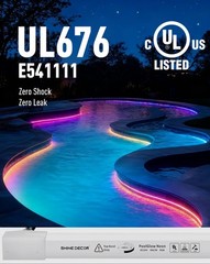 Shine Decor IP68 Waterproof LED Strip Light, 24V Pool Rated Submersible Silicone