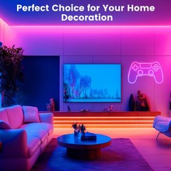16.4FT Neon Rope Lights,RGB LED Strip Lights,App Control,IR Remote,Music Syncing