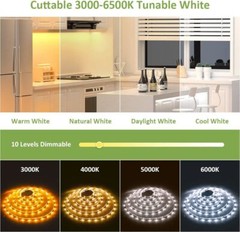 20-40ft Tunable LED Strip Light RF Control DIY Decor Super Bright Warm/Daylight