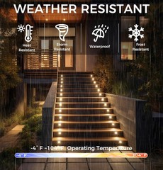 12 PACK, CLOUDY BAY 3 Color 120V Dimmable LED Indoor Outdoor Step Light