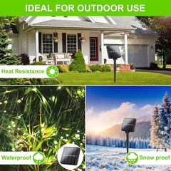 Solar String Lights, 72Ft 200 LED Solar Fairy Lights with 8 Modes & Waterproof