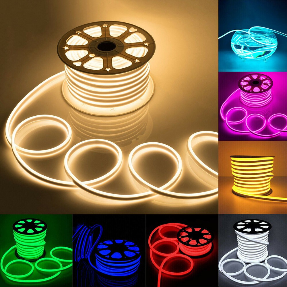 330ft 110V LED Neon Rope Light Strip Waterproof Commercial Building Home Decor