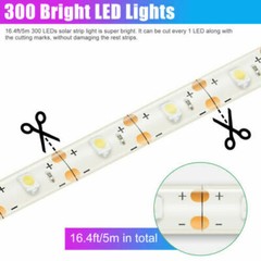 Upgraded Solar LED Strip Flexible Lights 8 Lights Mode Waterproof Outdoor Decor