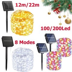 LED Solar String Light Lights Waterproof Copper Wire Fairy Outdoor Garden Party