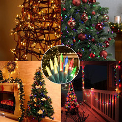 33ft 100-LED Color Changing Christmas Lights, Remote, 12 Modes
