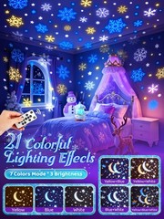 Frozen Toys, 15 Music+16 Films+315 Colors Night Light for Kids, 360°+Remote