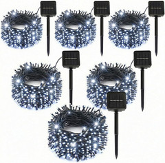 6-Pack Solar String Lights, 600 LED Extra-Long 236Ft Solar Christmas Lights Outd