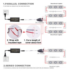 10ft-80ft Waterproof SMD 2835 3 LED Module Injection Light Advertising Sign Lamp