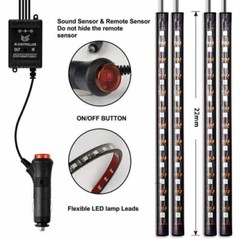 Car LED Interior Decor Neon Atmosphere Light Strip With Music Control 4×9 4×12