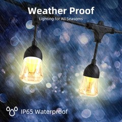 5 Pack LED Smart Wifi LED Outdoor Strings Light Dimmable 60 Bulbs 7W LOT (5) 94′