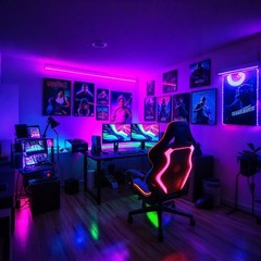 USB LED Strip Light 9.8ft 3M Purple UV Black Light with Switch for Game Room
